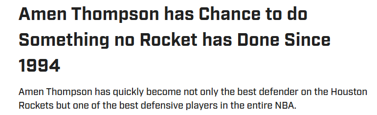 头角, 身体素质和